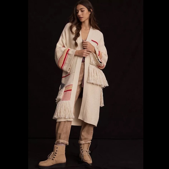 Anthropologie NWT Fringed Duster Cardigan Size All.***Coming soon*** - Picture 1 of 9
